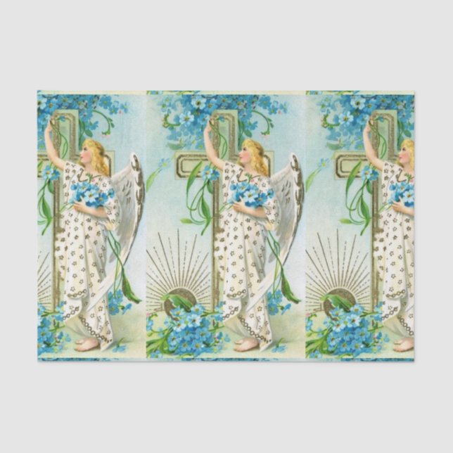 Papel De Seda Precioso olvídeme no ángel (Anverso)