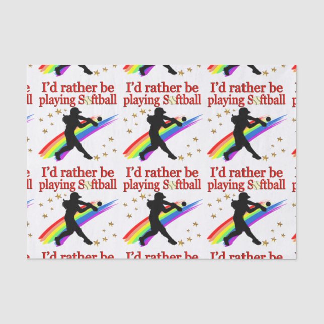 PAPEL DE SEDA PREFERIRÍA ESTAR JUGANDO SOFTBOL (Anverso)
