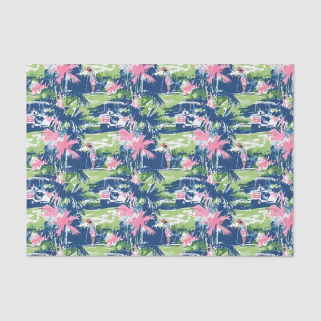 Papel De Seda Preppy Palm Beach Golf (Anverso)