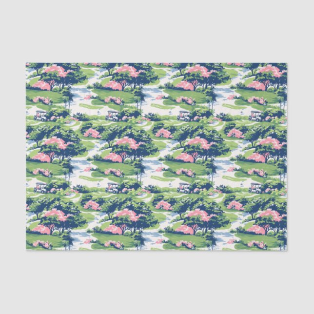 Papel De Seda Preppy Palm Beach Golf (Anverso)