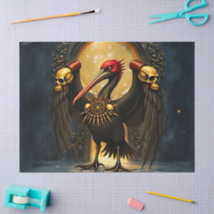 Papel De Seda Presagio de la Puerta Dorada El Pelícano Nocturno