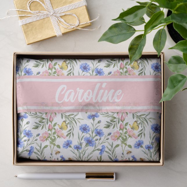 Papel De Seda Presentación de regalo de flores silvestres de cot (Regalo )