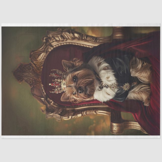 Papel De Seda Presidente de los Reyes Rojos de Yorkie Decoup de  (Anverso)