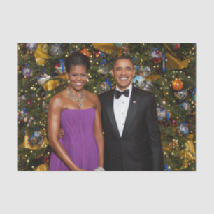 Papel De Seda Presidente estadounidense Barack Obama en tarjeta