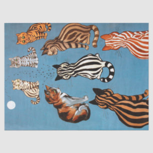 Papel De Seda Primadonna de la noche, Louis Wain