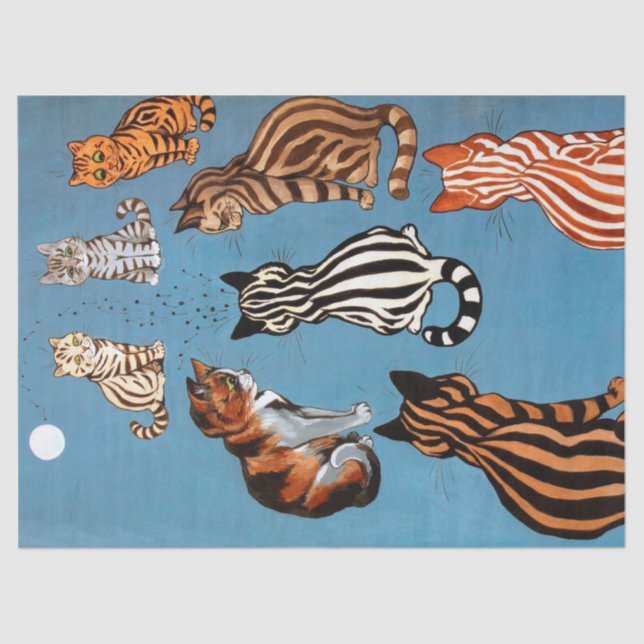 Papel De Seda Primadonna de la noche, Louis Wain (Anverso)