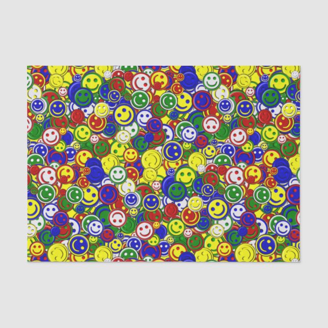 Papel De Seda Primario Happy Face Allover Beads (Anverso)