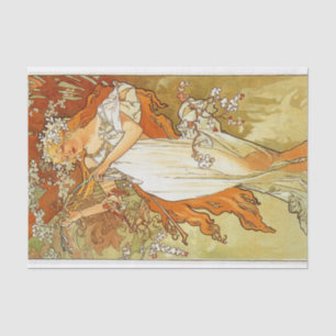 Papel De Seda Primavera de Alphonse Mucha