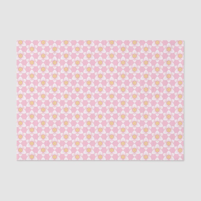 Papel De Seda Primavera de Daffodil Rosa (Anverso)