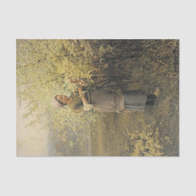 Papel De Seda Primavera de Daniel Ridgway Knight (Anverso)