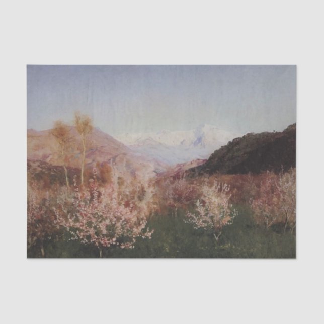 Papel De Seda Primavera de Italia por Isaac Levitan (Anverso)