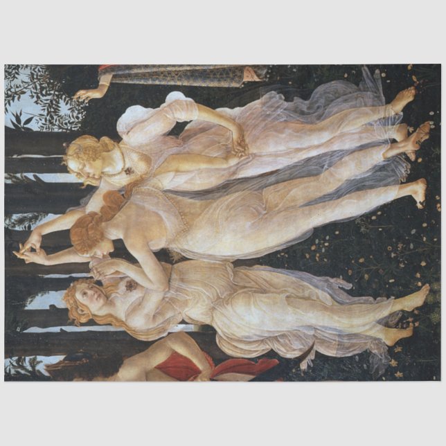Papel De Seda Primavera (detalle), Sandro Botticelli, 1482 (Anverso)