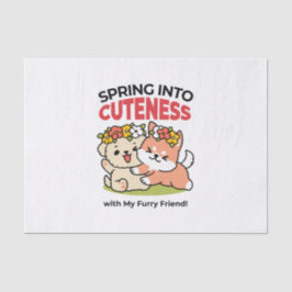 Papel De Seda Primavera en la atención - Adorable Ilustracion de