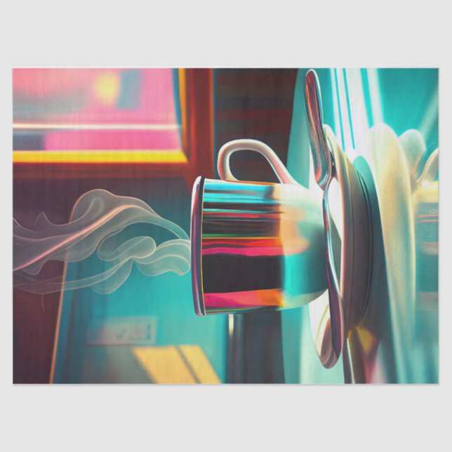 Papel De Seda Primer café de Cuppa, café de Diner brillante (Anverso)