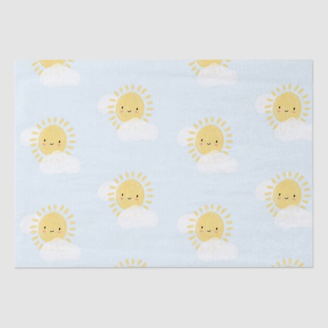 Papel De Seda Primer cumpleaños Baby Shower Sunshine Cute Fiesta (Anverso)