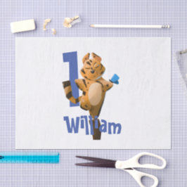 Papel De Seda Primer cumpleaños del bebé tigre