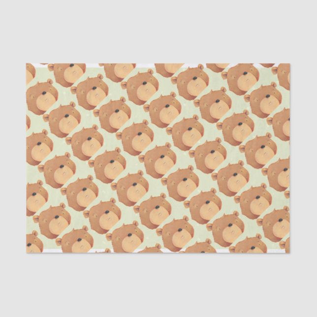 Papel De Seda Primer del oso de Brown grande (Anverso)