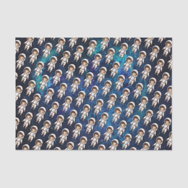 Papel De Seda Primer Viaje Espacial Por La Fiesta Del Cumpleaños (Anverso)