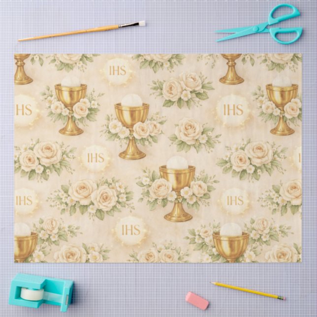 Papel De Seda Primera Comunión Diseño #10 (Artesanía)