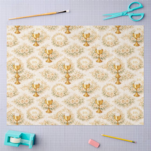 Papel De Seda Primera Comunión Diseño #14 (Artesanía)