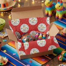 Papel De Seda Primera Fiesta Colorido Cumpleaños 1 Mexicano