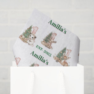 Papel De Seda Primera Navidad de Bebé Boho Occidental