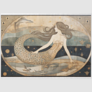 Papel De Seda Primitiva Sirena Neutral Art Decoupage