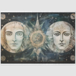 Papel De Seda Primitive Gods Celestial Night Sky Art Decoupage
