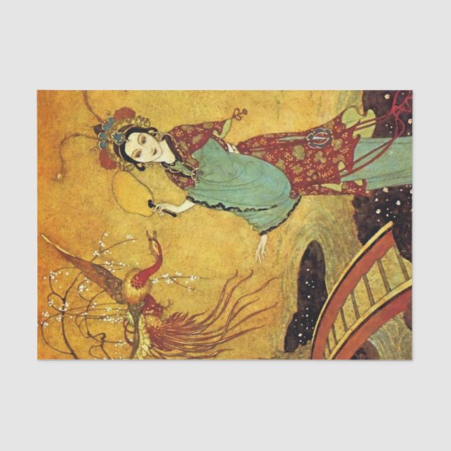 Papel De Seda "Princesa Badoura" por Edmund Dulac (Anverso)