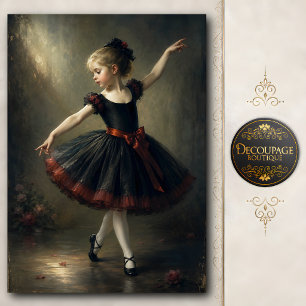 Papel De Seda Princesa Bailarina de Ballet Rosa Negra