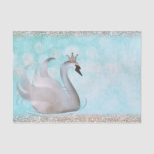 Papel De Seda Princesa Cisne Libro de Historias Brillo Azul Dora
