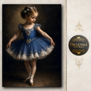 Papel De Seda Princesa de Ballet Copo de Nieve Azul
