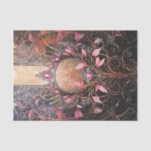 Papel De Seda Princesa del Mundo, Arte Deco Rosa Real