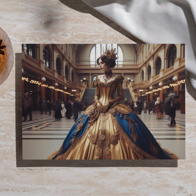 Papel De Seda Princesa Dorada Steampunk Victoriana Decoupage  (Subido por el creador)