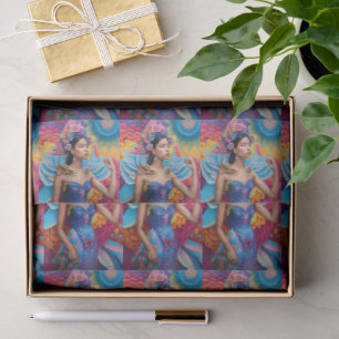 Papel De Seda Princesa elegante con alas 