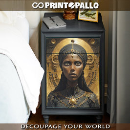 Papel De Seda princesa mujer tuareg negra 