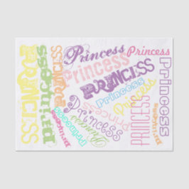 Papel De Seda Princesa Pastel Personalizada Sherbert Arcoíris