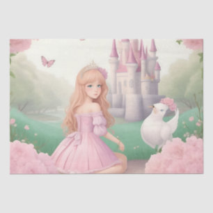 Papel De Seda Princesa rosa de Cute Girly Pastel