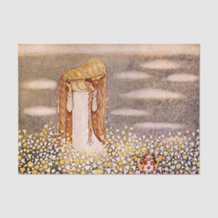 Papel De Seda "Princesa Tuvstarr" acuarela John Bauer