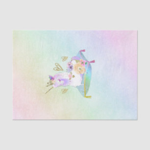 Papel De Seda Princesa Unicornio Arcoíris Pastel Fiesta Iridesce