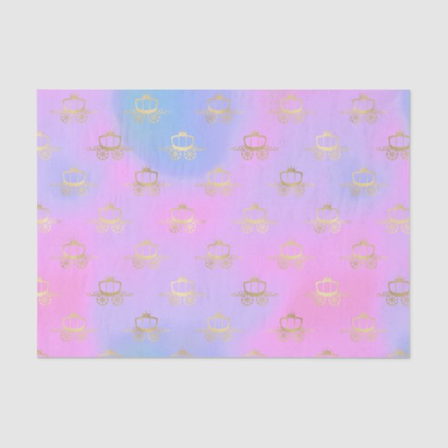 Papel De Seda Princess Carriage Pastel  (Anverso)