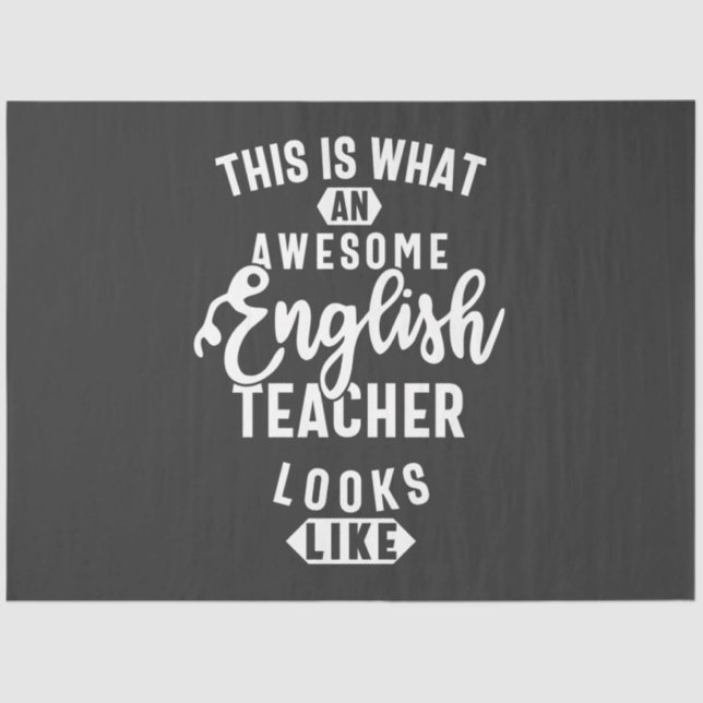 Papel De Seda Profesora de inglés, divertida profesora de inglés (Anverso)