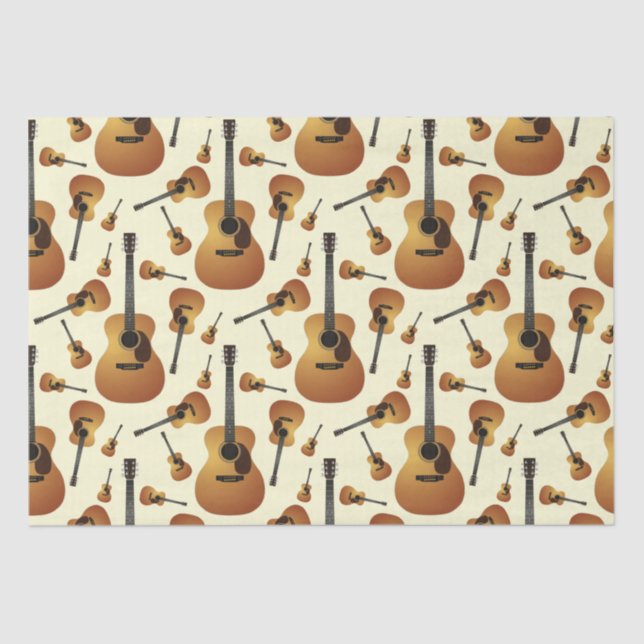 Papel De Seda Profesora de Música de Guitarra Acústica (Anverso)