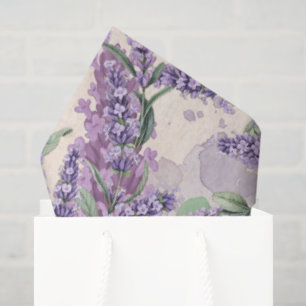Papel De Seda Profusión de lavanda Polvo de lavanda Floral rústi