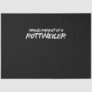 Papel De Seda progenitor propenso de un rottweiler
