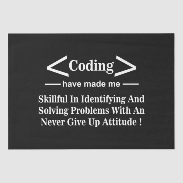 Papel De Seda Programador Programador Codificador Programación (Anverso)