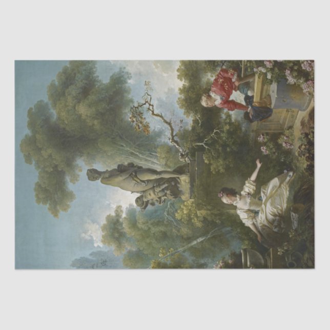 Papel De Seda Progreso del amor: La cita por Fragonard (Anverso)