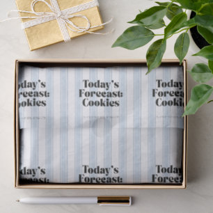 Papel De Seda Pronóstico de hoy: Galletas Azul y Blanco Retro