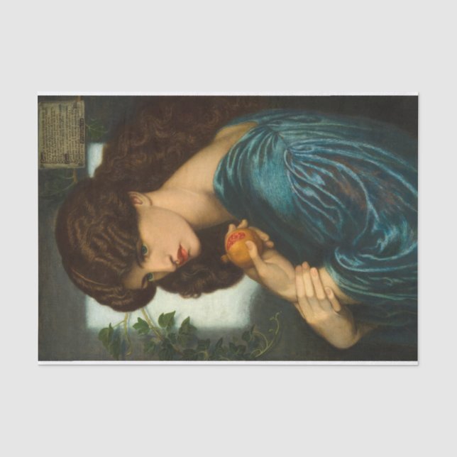 Papel De Seda Proserpina de Dante Gabriel Rossetti (Anverso)