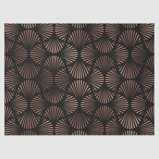 Papel De Seda Protestas de oro Rosa en negro (Anverso)